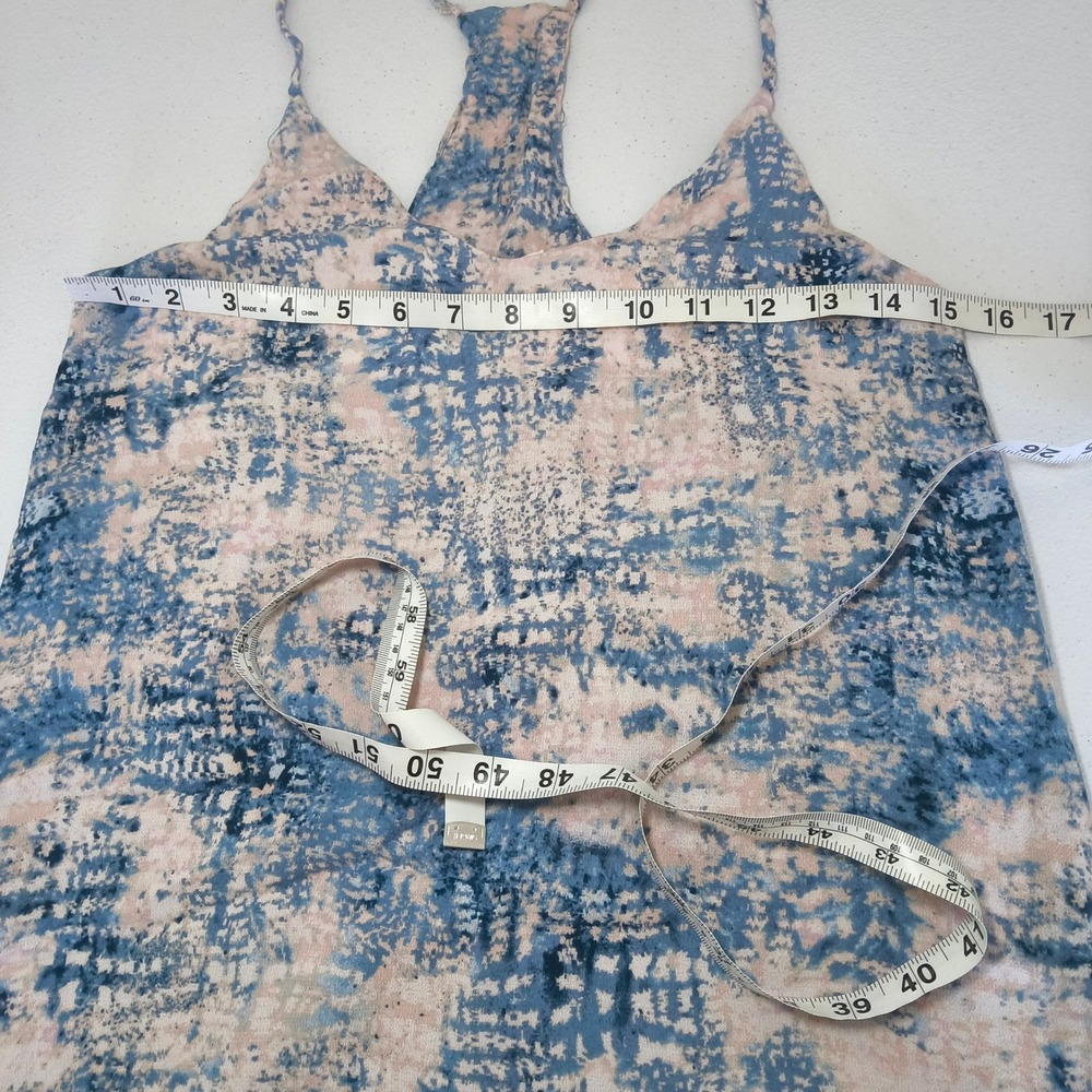 Her Entire Name Says Grace Women Blue Pink Abstract Watercolor Racerback Tank M - Picture 3 of 6